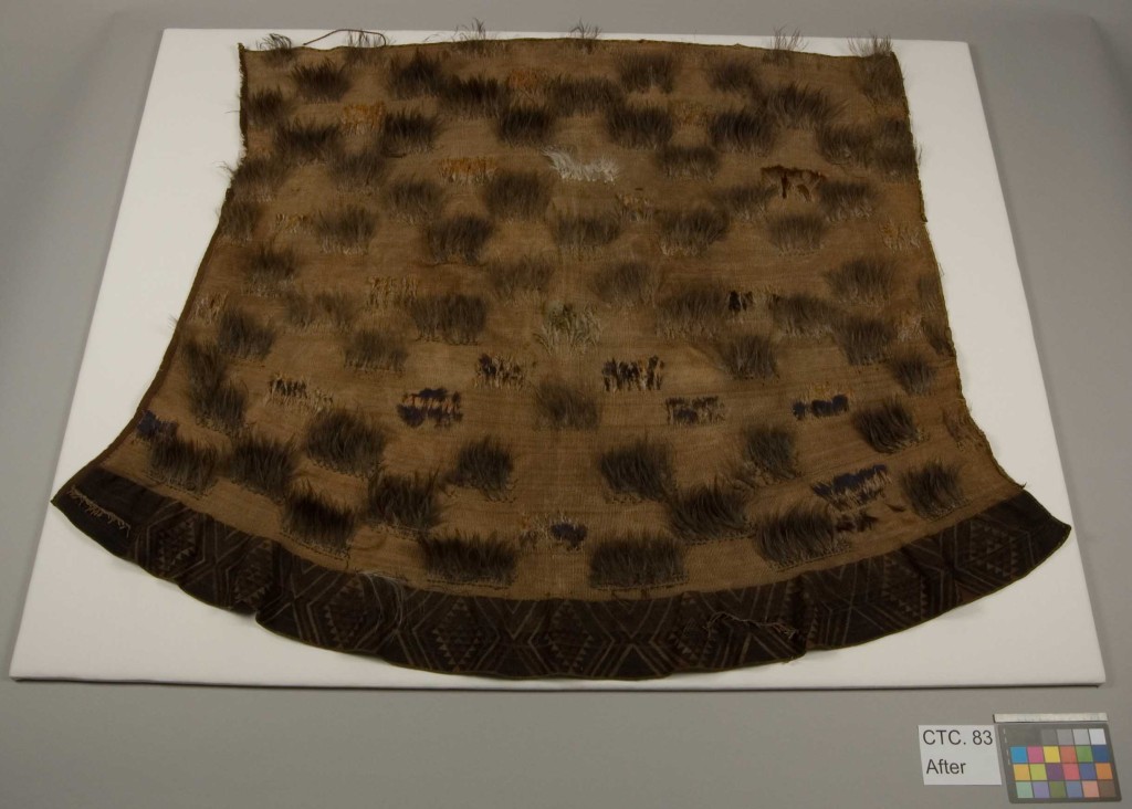 Māori cloak, or kākahu after conservation (GLAHM E.422) © University of Glasgow