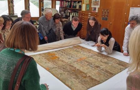 Jing shares her doctoral research findings for a Ming Dynasty dragon cloud silk tapestry in the Burrell Collection, ©CSG CIC Glasgow Museums Collection and University of Glasgow.