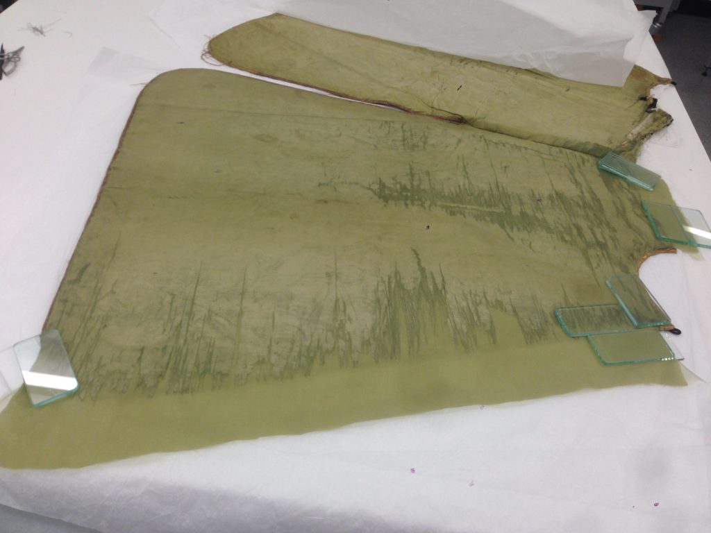 The conservation of the lining in progress © CSG CIC Glasgow Museums Collection and University of Glasgow, 2016.